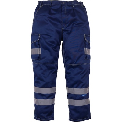 Yoko Hi-Vis kalhoty s kapsami na chrániče HV018T Navy