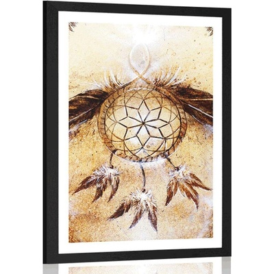 Plakát s paspartou indiánský lapač snů - 30x45 no frame