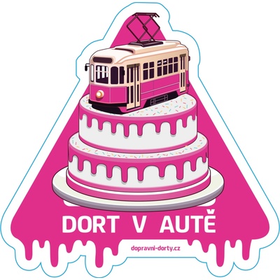 Magnetka DORT V AUTĚ pozor