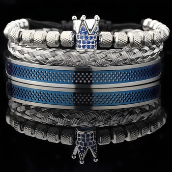 HARAHU Гривни es-34377 - Сребриста / Синя kp34377 (es-34377)