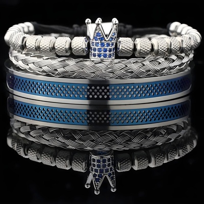 HARAHU Гривни es-34377 - Сребриста / Синя kp34377 (es-34377)