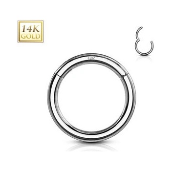 Šperky4U zlatý piercing segment kruh ZL01262-WG-1210
