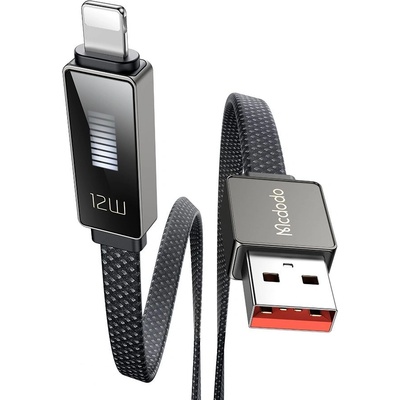 Mcdodo Кабел Rythm Series - Mcdodo (CA-4970) - USB-A → Lightning, 3A, LED дисплей, 1.2m - Черен