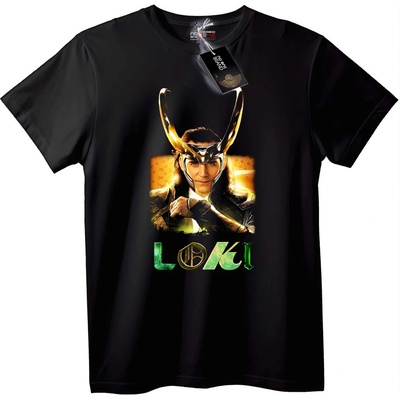 NOONEBRAND Тениска Loki Marvel - 7XL, Black
