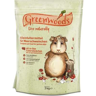 Greenwoods Small Animals Greenwoods храна за морски свинчета - 3 кг