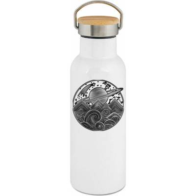 123TRIKO termoska Vesmírná krajina, černý tisk 500 ml