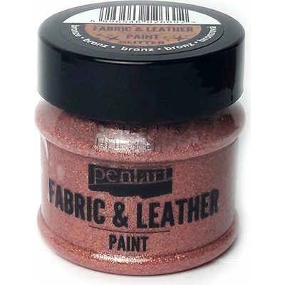 Pentart Farba na textil a kožu 50 ml Glittering bronzová
