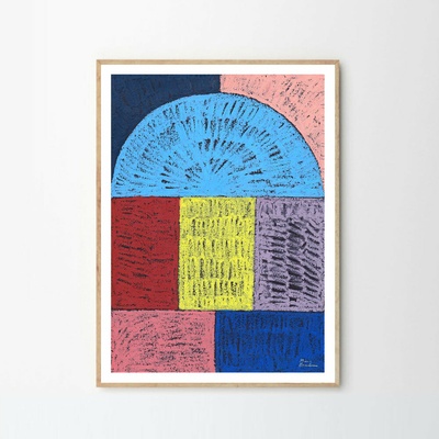 Moikka Plagát Blue Lady by Stine Belden Røed 50x70cm