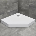 Radaway Душово корито Radaway Doros PT Compact с петоъгълна основа 90x90 см, бяло акрилно (SDRPTP9090-05)