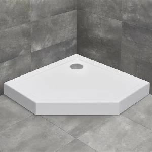 Radaway Душово корито Radaway Doros PT Compact с петоъгълна основа 90x90 см, бяло акрилно (SDRPTP9090-05)