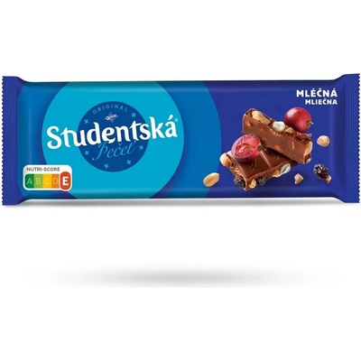 ORION Studentská pečeť Mléčná čokoláda s arašídy rozinkami a želé 90 g