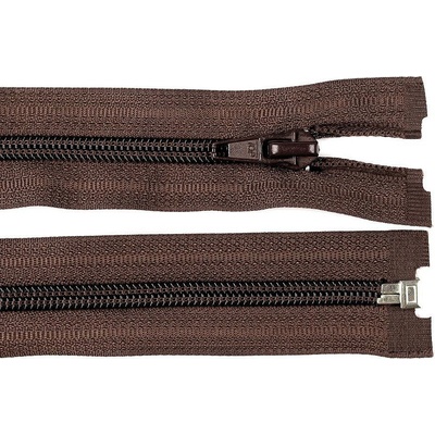 Prima-obchod Spirálový zip No 5 délka 65 cm bundový POL, barva 304 hnědá čokoládová