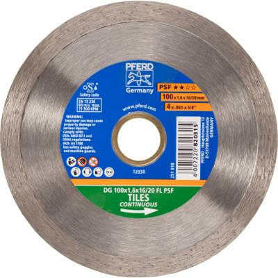 Pferd diamantový rezací kotúč 100 x 1,6 x 16 / 20 mm 68300035