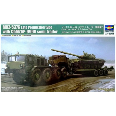 Trumpeter MAZ-537G Late Production type with ChMZAP-9990 semi-trailer 1:35