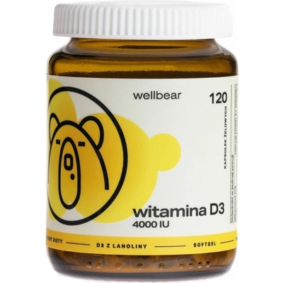 Wellbear Vitamín D3 4000 IU 120 mäkkých gélov