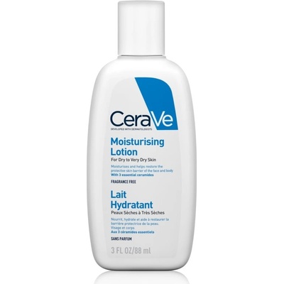 CeraVe Moisturizers Lotion hydratačné mlieko na telo a tvár pre suchú až veľmi suchú pokožku 88 ml
