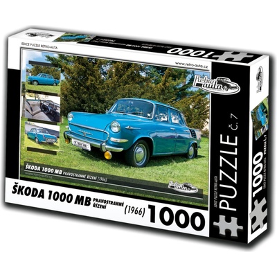 Retro-Auta č. 7 ŠKODA 1000 MB 1966 pravostranné řízení 1000 dílků