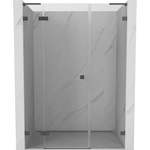 Mexen Lunar L лява врата за душ 145 см, прозрачна, тъмна стомана - 834SL-145-050-95-00-L (834SL-145-050-95-00-L)