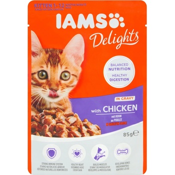 Iams Cat Delights Kitten Chicken 85 g