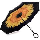Obrácený deštník dvouvrstvý 5 oranžovožlutá slunečnice