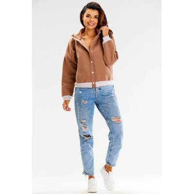 Awama Woman's Hoodie A611 Khaki