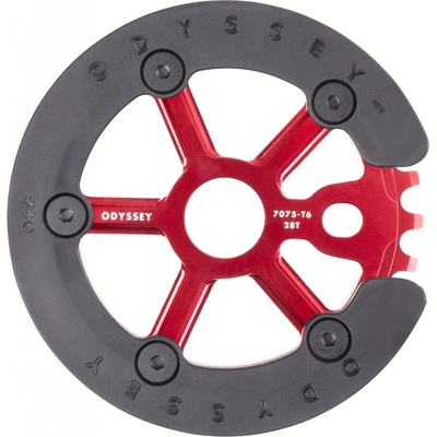 Odyssey BMX Prevodník BMX ODYSSEY UTILITY PRO GUARD - Červená, 28T