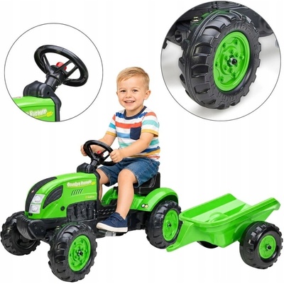 Falk Šliapací traktor 2057L Country Farmer s prívesom zelený