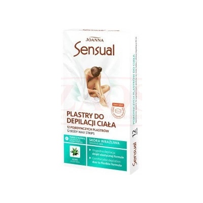 Joanna Sensual Voskové depilační náplasti na tělo 12 ks Pro citlivou pokožku