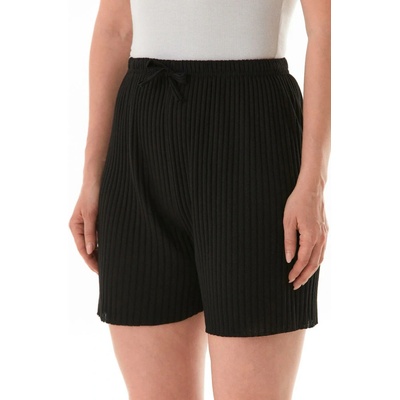Dewberry Ribbed Drawstring Jersey Shorts 2465430702333 černá