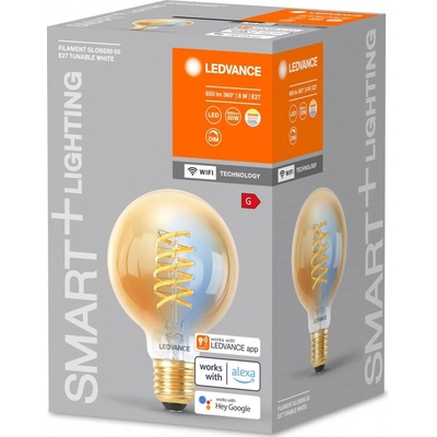 Ledvance SMART+ WiFi E27 8W LED G80 zlatá 822-850
