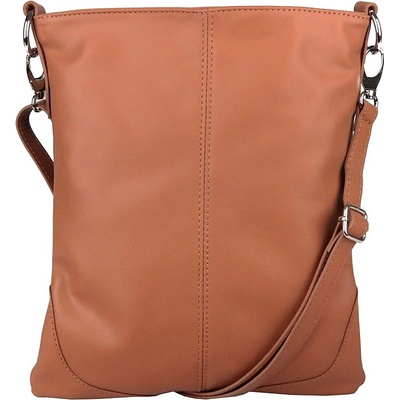 Vera Pelle Střední/velká kožená crossbody kabelka no. 5509 hnědá NEW