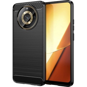 Techsuit Калъф за Realme 11 - Carbon Silicone - Черен (KF2314028)