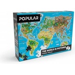 Popular Пъзел - Карта на света, 160 бр. - en (91682)