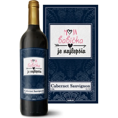 Sablio Moja babička je najlepšia Cabernet Sauvignon Červené víno 12 % 0,75 l (holá fľaša)