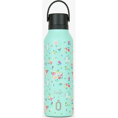 Runbott Mii Nerezová termofľaša 600 ml Kvety na zelenej