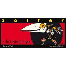 Zotter horká čokoláda Bird's Eye Chilli, 70 g