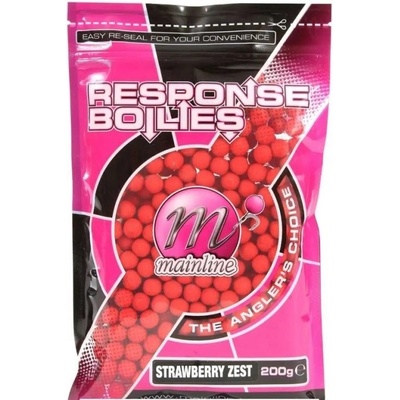 MAINLINE Boilies Shelf Life Response 450g 15mm Strawberry Zest