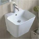 Inter Ceramic Правоъгълна стенен умивалник Inter Ceramic, лъскаво бяло покритие, 45.5 см (4638)