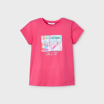 MAYORAL Тениска къс ръкав Enjoy в цикламено за мини момиче Майорал