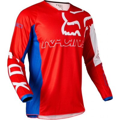 Fox Racing 180 Skew bielo-červeno-modrý