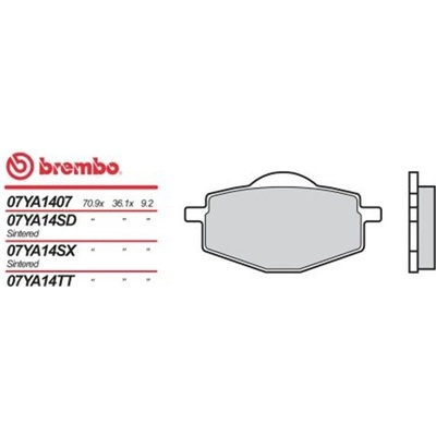 Přední brzdové destičky Brembo Yamaha 125 XC F 2000 - směs SD – Hledejceny.cz
