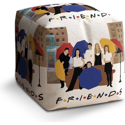 Sablio Taburet Cube Seriál Priatelia FRIENDS Gauč pri fontáne: 40x40x40 cm