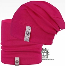 Dráče Bavlnená čiapka a nákrčník Dráča Alan 05 malinová