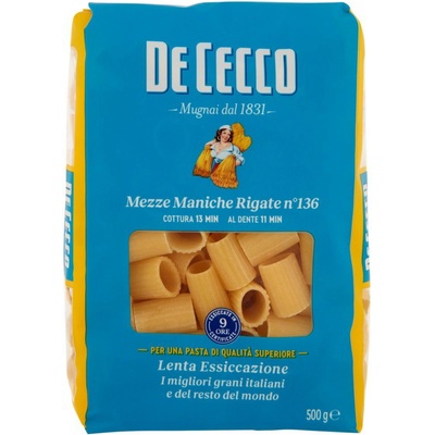 De Cecco Mezze Maniche Rigate No.136 0,5 kg