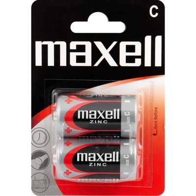 Maxell Цинк Манганова батерия maxell r14 -2 бр. в блистер- 1, 5v (r14)
