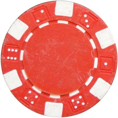 ProZona Pokerový žeton, kostkový vzor, 11,5g, červená barva – Sleviste.cz