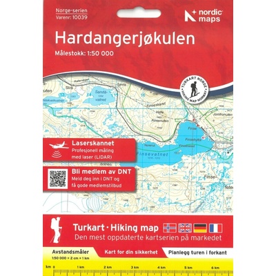 Nordeca vydavatelství mapa Hardangerjokulen 1:50 t. voděodolná