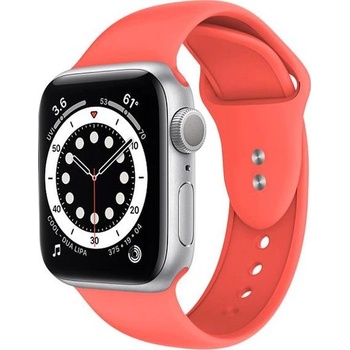 Crong течна каишка за Apple Watch 38/40/41 мм корал (CRG-40LQB-COR) (CRG-40LQB-COR)