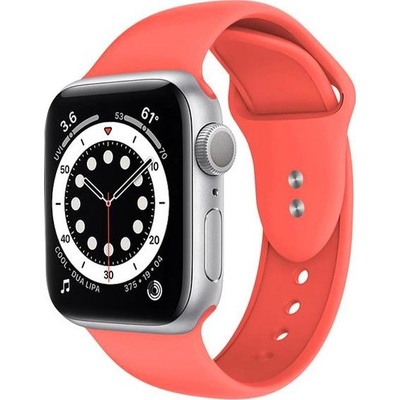 Crong течна каишка за Apple Watch 38/40/41 мм корал (CRG-40LQB-COR) (CRG-40LQB-COR)
