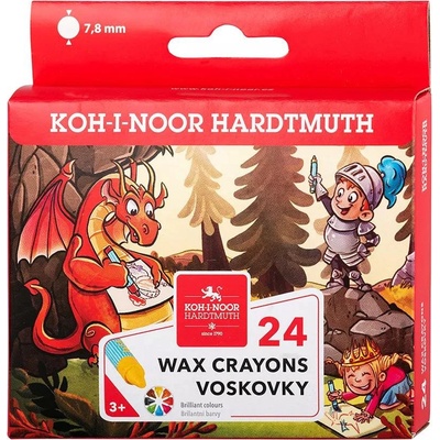 Koh-i-noor školské voskovky okrúhle 24 ks sada 8234